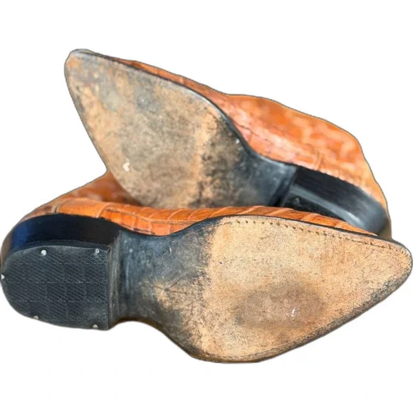 Vintage Handmade Crocodile Belly Western Boots – Women’s 7.5–8 (Men’s 6 EE) - Picture 5 of 7